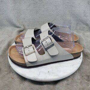 Birkenstock Shoes Womens Size EU 41 US 10-10.5 Arizona Gray Faux Leather Sandals